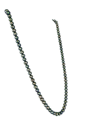 R fresh water pearl knotted strand with 14k clasp