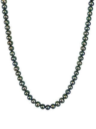 R fresh water pearl knotted strand with 14k clasp