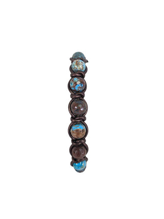 R Beaded Woven Bracelet
