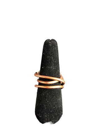 R Copper wire wrapped bead ring