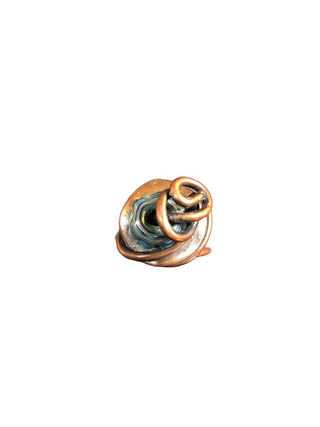 R Copper wire wrapped bead ring