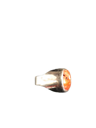 R Sterling stone ring