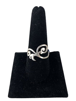 R Sterling swirl ring