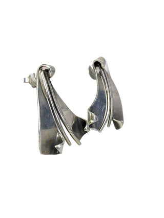 R sterling handmade modern earrings