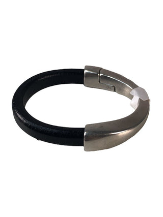 R Costume leather/metal bracelet