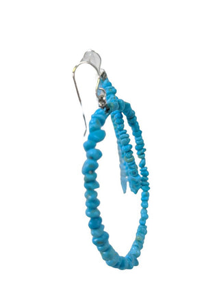 R sleeping beauty turquoise hoop earrings