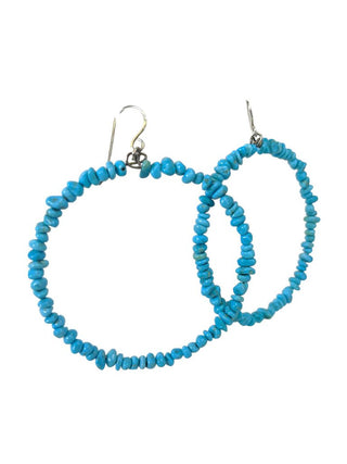 R sleeping beauty turquoise hoop earrings
