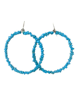 R sleeping beauty turquoise hoop earrings