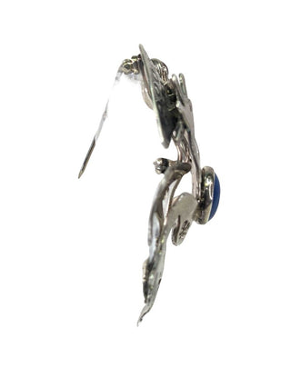 R sterling frog pin