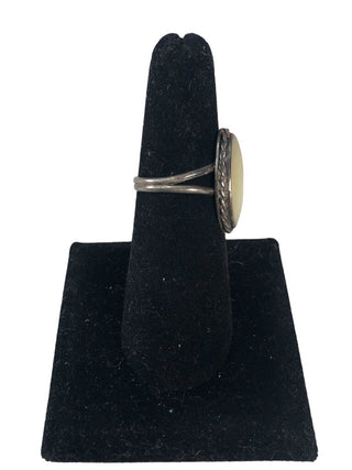R Sterling shell ring