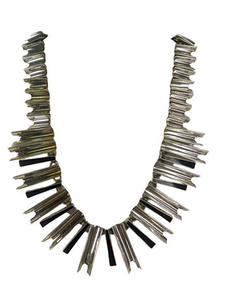R sterling & onyx Mexican necklace