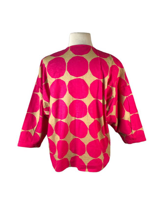 R Polka dot Linen tunic