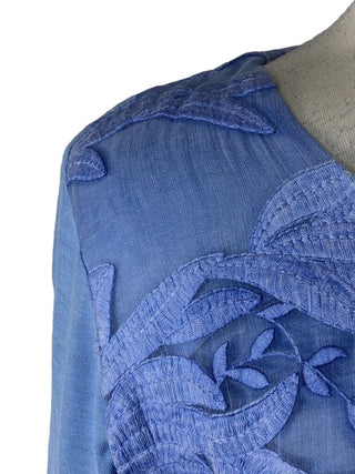 R Embroidered layered top