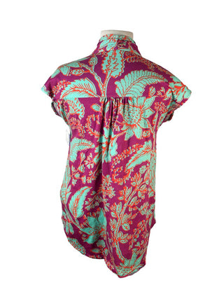 R Sleeveless floral pullover top