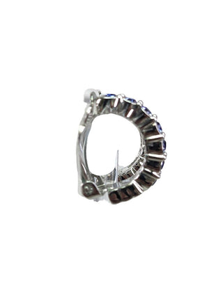 R crystal hoop earrings