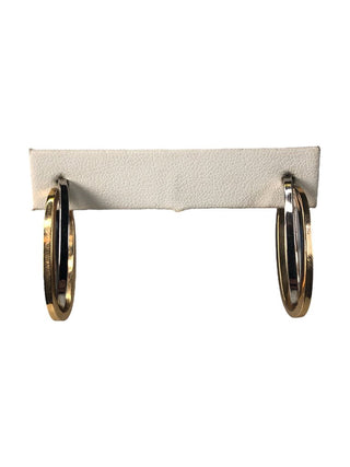 R 2-tone 14k hoop earrings