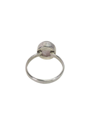 R sterling rose quartz ring
