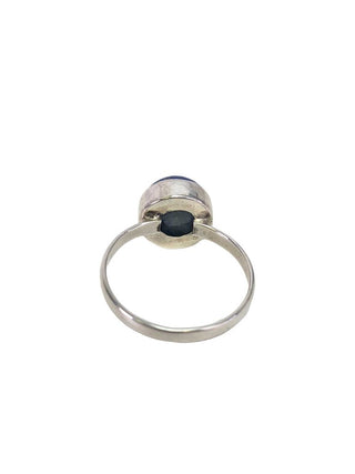 R sterling lapis ring