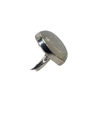 R sterling moonstone ring