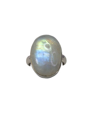 R sterling moonstone ring
