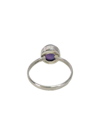 R sterling amethyst ring