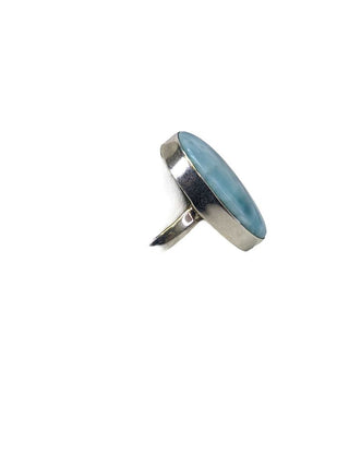 R sterling larimar ring