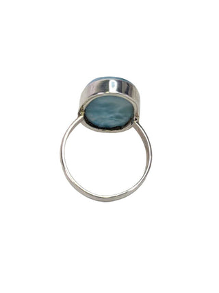 R sterling larimar ring