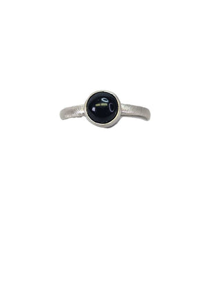 R sterling black onyx ring