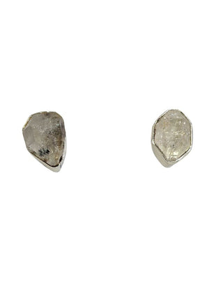 R sterling raw Herkimer Diamond earrings