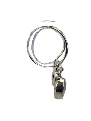 R sterling pearl hoop earrings
