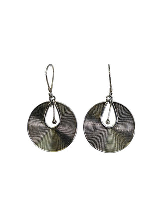 R sterling circular earrings