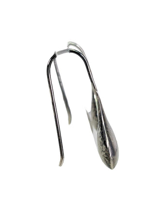 R tarnished sterling drop earrings