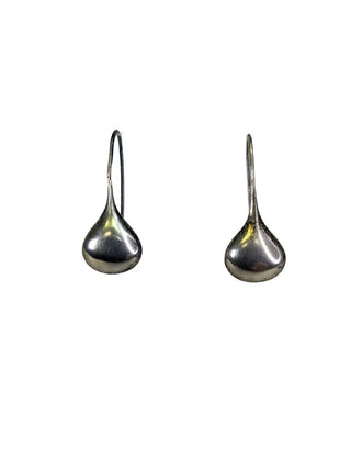 R tarnished sterling drop earrings