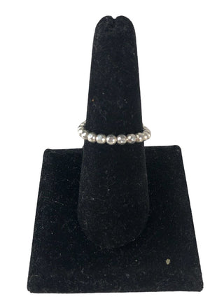 R Sterling ball chain ring