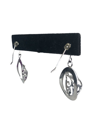 R Sterling cz earrings