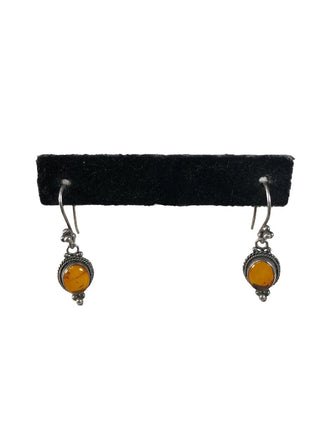 R Sterling stone earrings