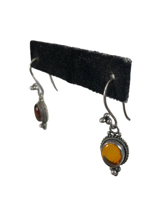 R Sterling stone earrings