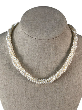 R Sterling multi strand pearl necklace