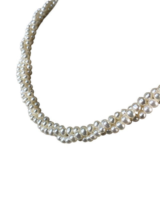 R Sterling multi strand pearl necklace
