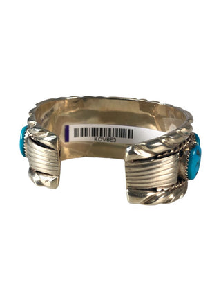 R Sterling stone cuff watch band