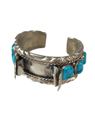 R Sterling stone cuff watch band