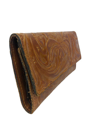 R Tooled Leather Wallet