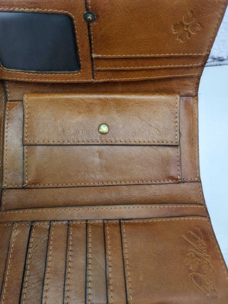 R Tooled Leather Wallet