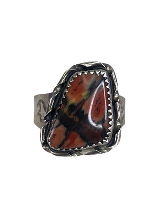 R SS Petrified Wood Ring