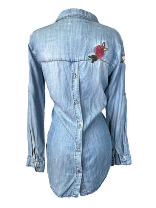 R Floral Embroidered Chamburray