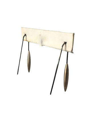 R Sterling threaded drop earrings