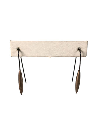 R Sterling threaded drop earrings