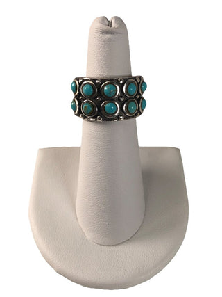 R Sterling multi stone ring