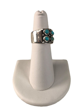 R Sterling multi stone ring