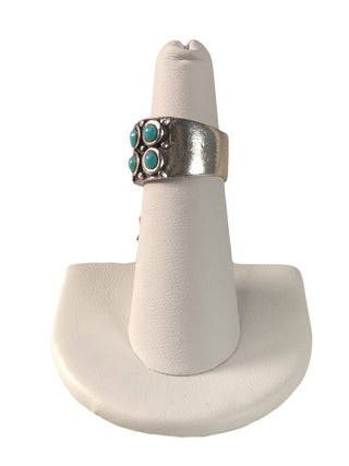 R Sterling multi stone ring